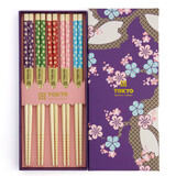 Tokyo Design Studio 5 sets of chopsticks Dark Blue Sakura