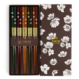 Tokyo Design Studio 5 sets of chopsticks Black White Flower
