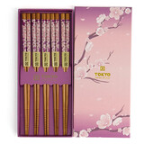 Tokyo Design Studio 5 sets of chopsticks Purple Sakura