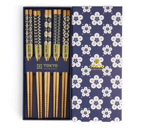 Tokyo Design Studio Blue chopstick giftset