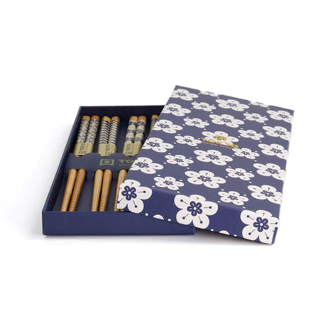 Tokyo Design Studio 5 sets of chopsticks Blue giftset