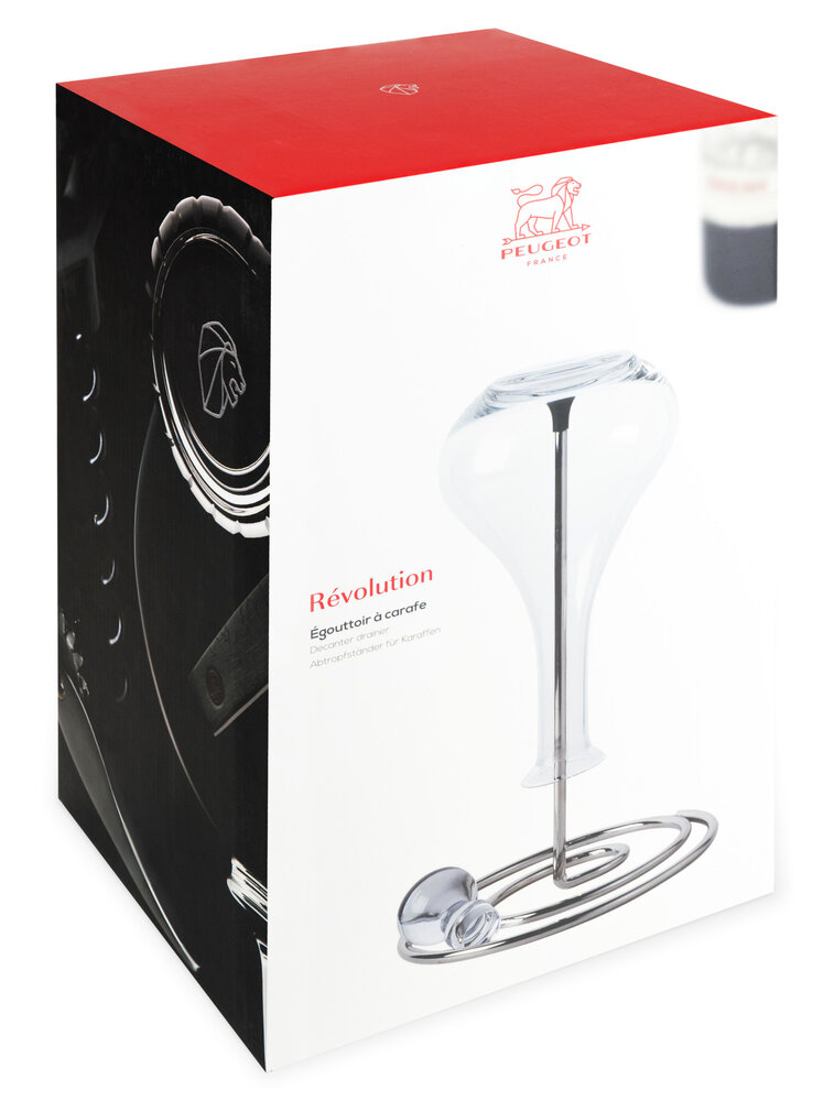 Peugeot RVS afdruipstandaard voor decanteerkaraf 33cm Peugeot RVS afdruipstandaard voor decanteerkaraf 33cm