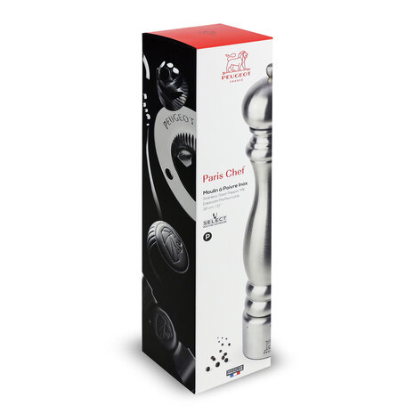 Peugeot Paris Chef Inox pepermolen 30cm U-select Peugeot Paris Chef Inox pepermolen 30cm U-select