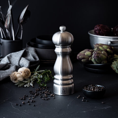 Peugeot Paris Chef Inox zoutmolen 18cm U-select Peugeot Paris Chef Inox zoutmolen 18cm U-select