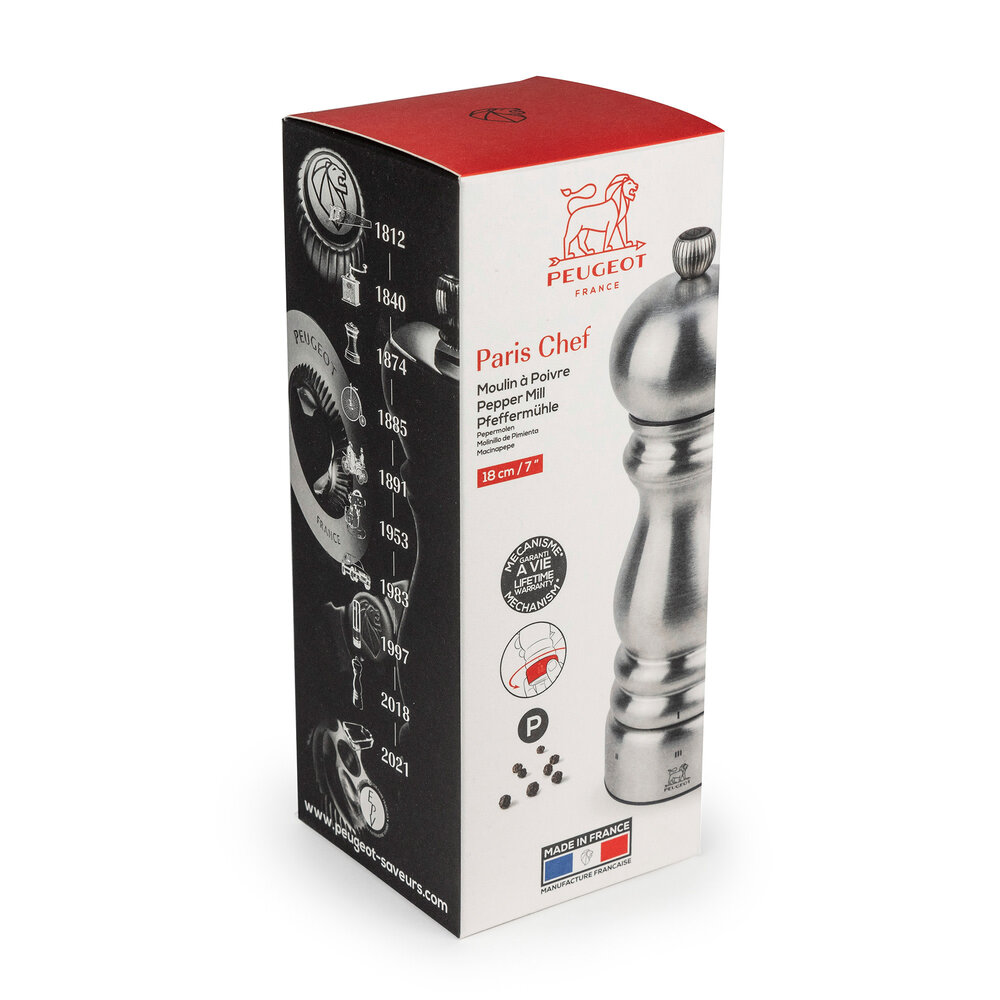 Peugeot Paris Chef Inox peppermill 18cm U-select Peugeot Paris Chef Inox peppermill 18cm U-select