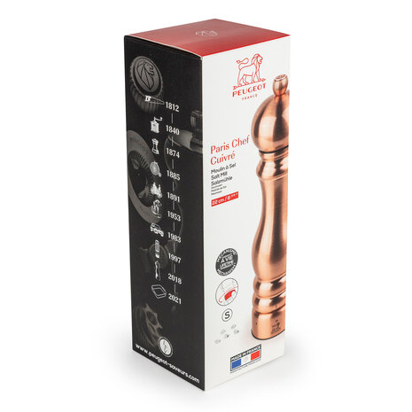 Peugeot Paris Chef Cuivre zoutmolen 22cm U-select Peugeot Paris Chef Cuivre zoutmolen 22cm U-select