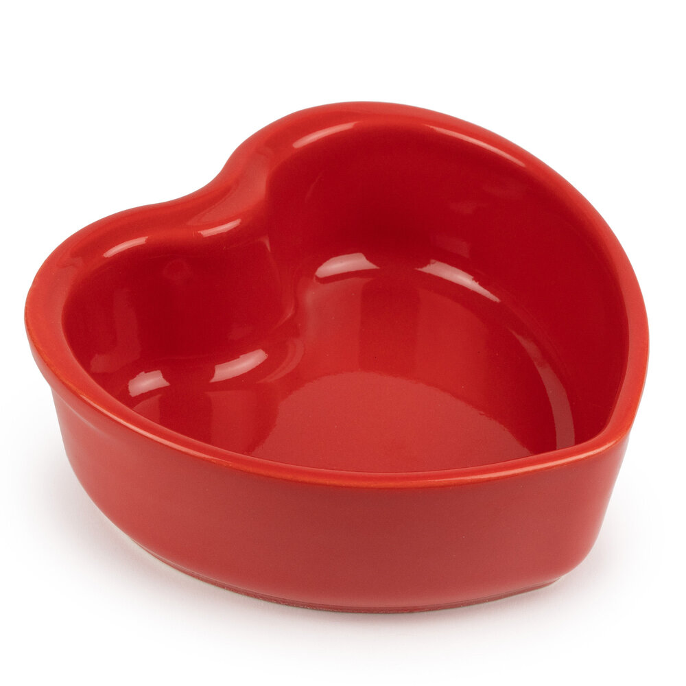 Peugeot 2 heart shaped ceramic oven dishes 11cm