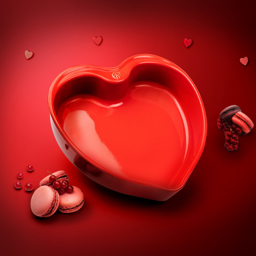 Peugeot Heart shaped ceramic oven dish 26cm Peugeot Heart shaped ceramic oven dish 26cm