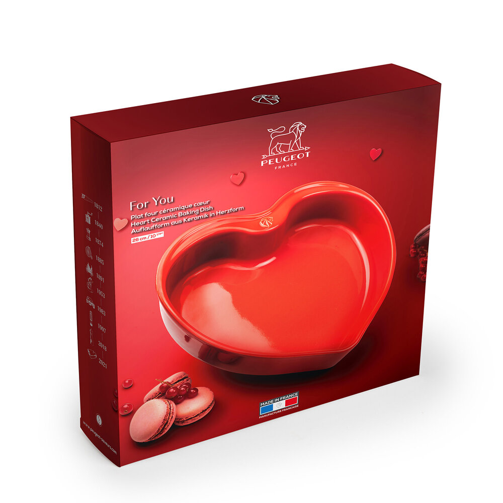 Peugeot Heart shaped ceramic oven dish 26cm Peugeot Heart shaped ceramic oven dish 26cm