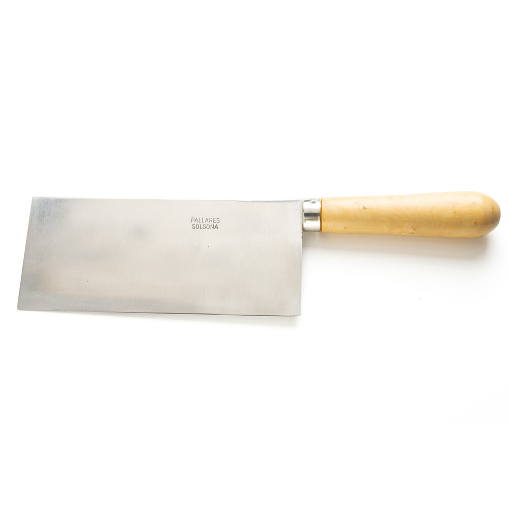 Pallares Solsona Carbon steel Chinese chef's knife 18,5cm with boxwood handle Pallares Solsona Carbon steel Chinese chef's knife 18,5cm with boxwood handle
