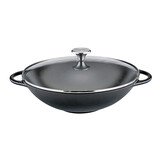 Küchenprofi Cast iron wok 30cm with glass lid Küchenprofi Cast iron wok 30cm with glass lid