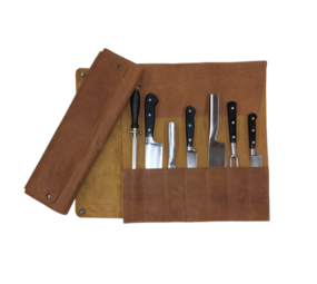 Leren messenrol voor 7 messen Leren messenrol voor 7 messen