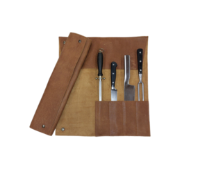 Leren messenrol voor 4 messen Leren messenrol voor 4 messen