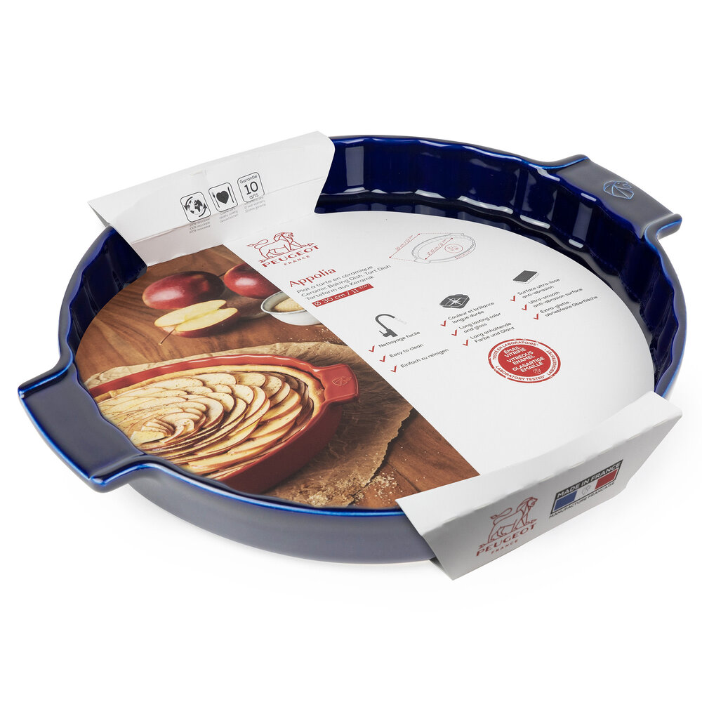 Peugeot Appolia keramische taartvorm 30cm Bleu Peugeot Appolia keramische taartvorm 30cm Bleu