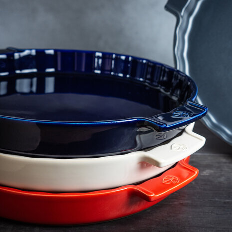 Peugeot Appolia Ceramic Tart Dish 30cm Green Blue Peugeot Appolia Ceramic Tart Dish 30cm Green Blue