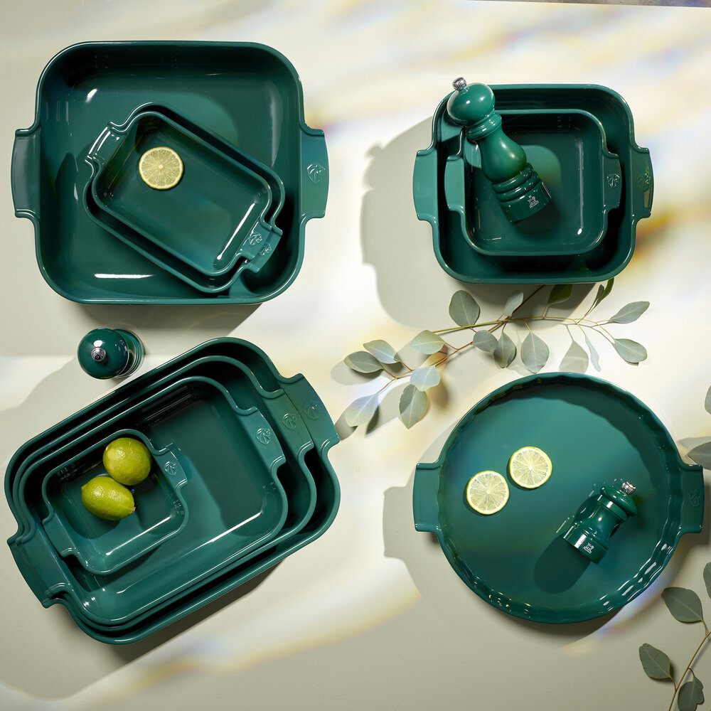 Peugeot Appolia Ceramic Tart Dish 30cm Green Forest