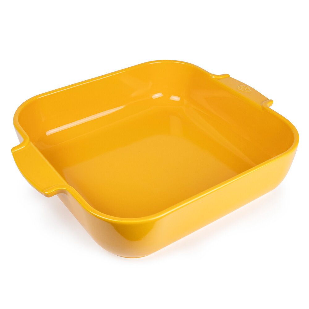 Peugeot Appolia vierkante keramische ovenschaal 36cm Jaune Safran