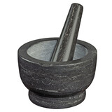 Cilio Dark marble mortar and pestle Uranus 16cm