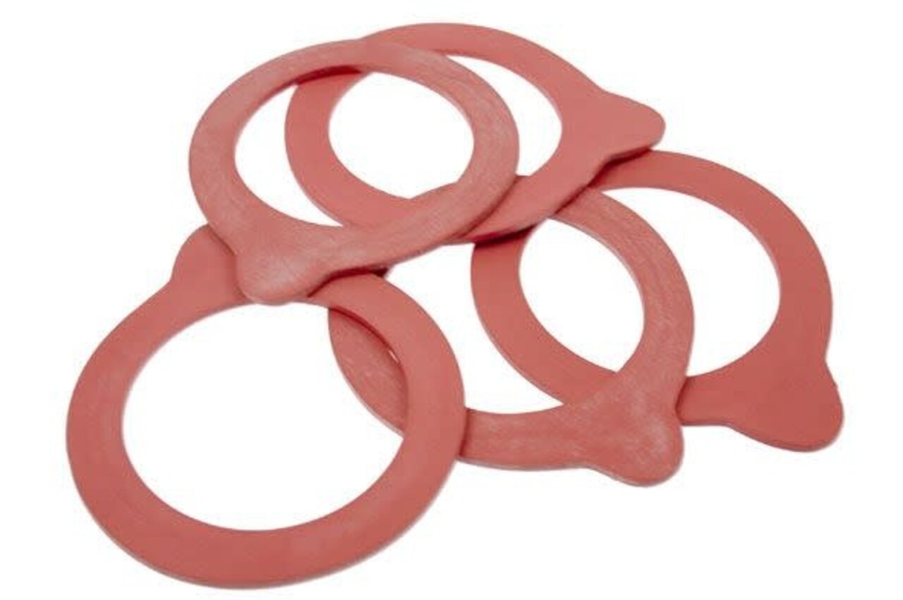 Weckpotring 6,5cm rood zak 5/st