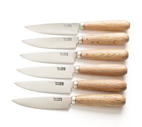 Pallares Solsona 6 steak knives 10cm inox oak Pallares Solsona 6 steak knives 10cm inox oak