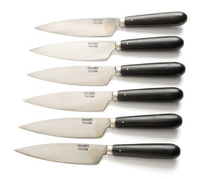 Pallares Solsona 6 steakmessen rond 13cm carbon ebben Pallares Solsona 6 steakmessen rond 13cm carbon ebben