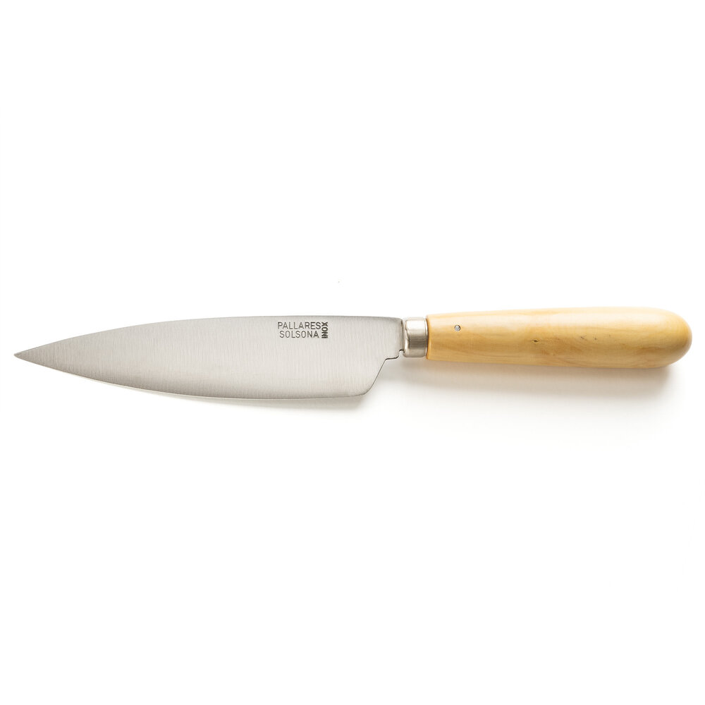 Pallares Solsona Stainless steel table knife / steak knife 13cm with boxwood handle