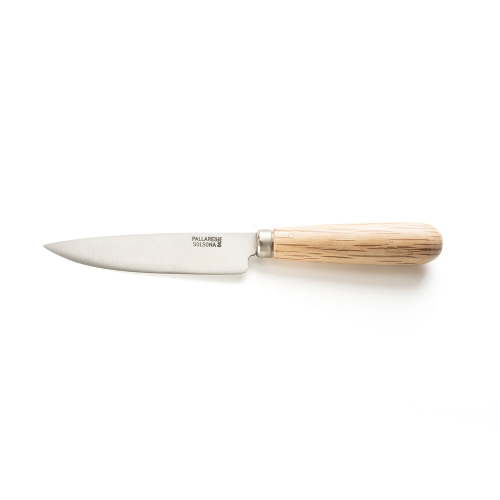 Pallares Solsona Stainless steel table knife / steak knife 10cm with oak handle Pallares Solsona Stainless steel table knife / steak knife 10cm with oak handle