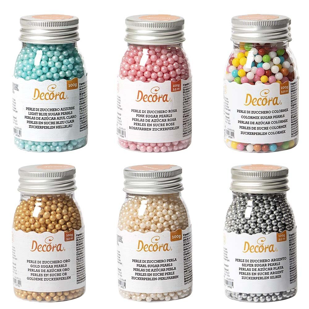 Decora Eetbare metallic goud suikerparels ⌀4 mm, 100 g