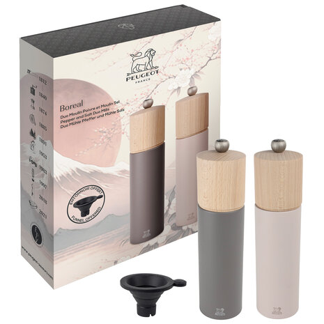 Peugeot Boreal 21cm pepper and salt mill gift set Peugeot Boreal 21cm pepper and salt mill gift set