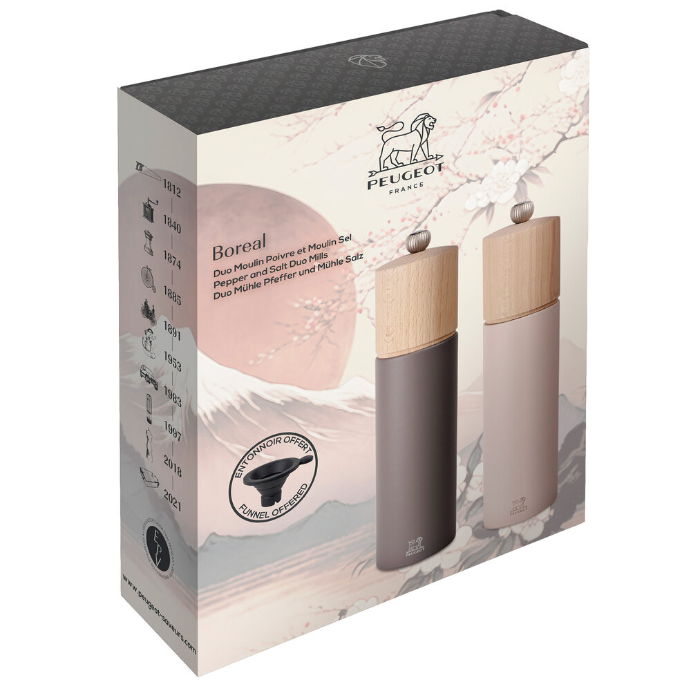 Peugeot Geschenkset met Boreal 21cm peper- en zoutmolen Peugeot Geschenkset met Boreal 21cm peper- en zoutmolen