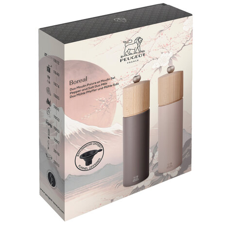 Peugeot Geschenkset met Boreal 21cm peper- en zoutmolen Peugeot Geschenkset met Boreal 21cm peper- en zoutmolen