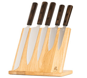 Yaxell HANA messenset op eikenhouten blok Yaxell HANA messenset op eikenhouten blok