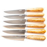 Pallares Solsona 6 steak knives 12cm inox olivewood Pallares Solsona 6 steak knives 12cm inox olivewood