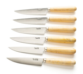 Pallares Solsona 6 steak knives 12cm inox boxwood Pallares Solsona 6 steak knives 12cm inox boxwood