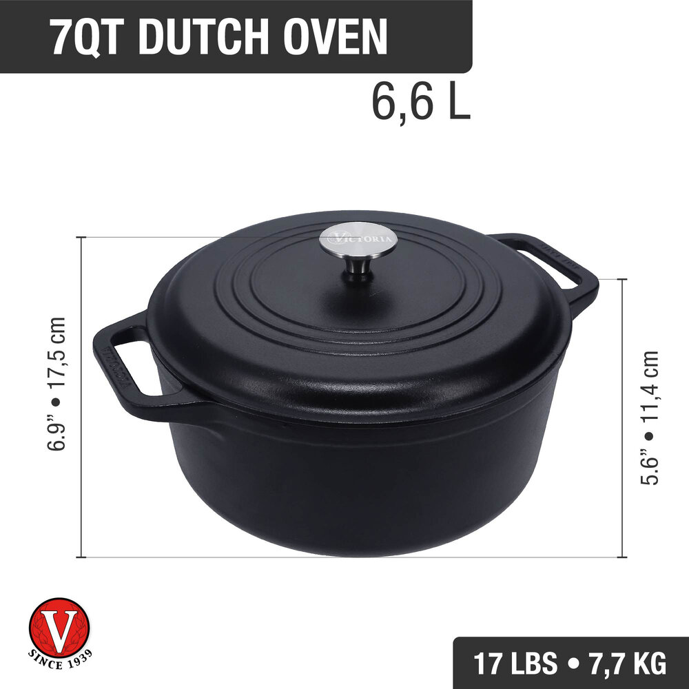 Victoria Geëmailleerde gietijzeren braadpan 28cm 6,6L Victoria Geëmailleerde gietijzeren braadpan 28cm 6,6L