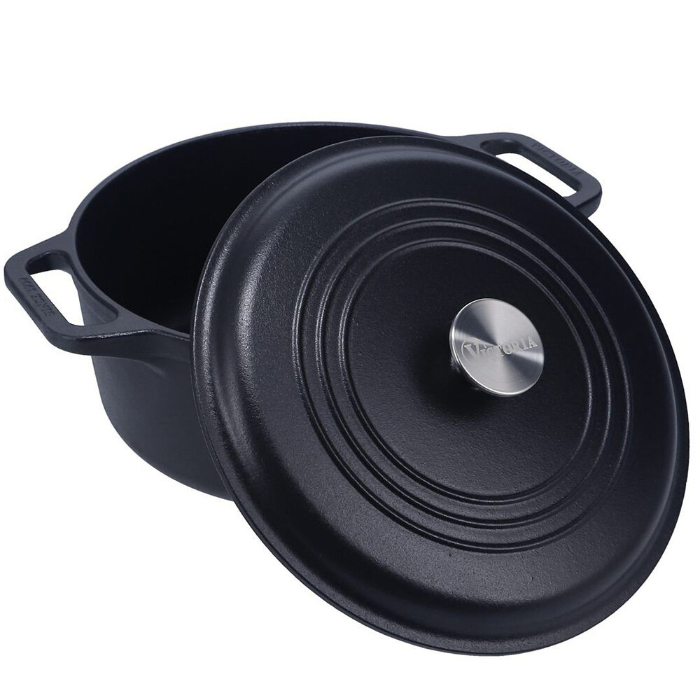 Victoria Geëmailleerde gietijzeren braadpan 28cm 6,6L Victoria Geëmailleerde gietijzeren braadpan 28cm 6,6L