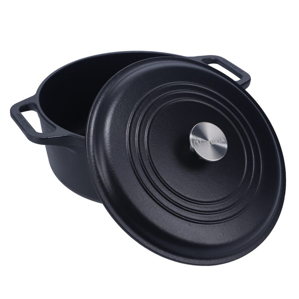 Victoria Geëmailleerde gietijzeren braadpan 26cm 5,7L