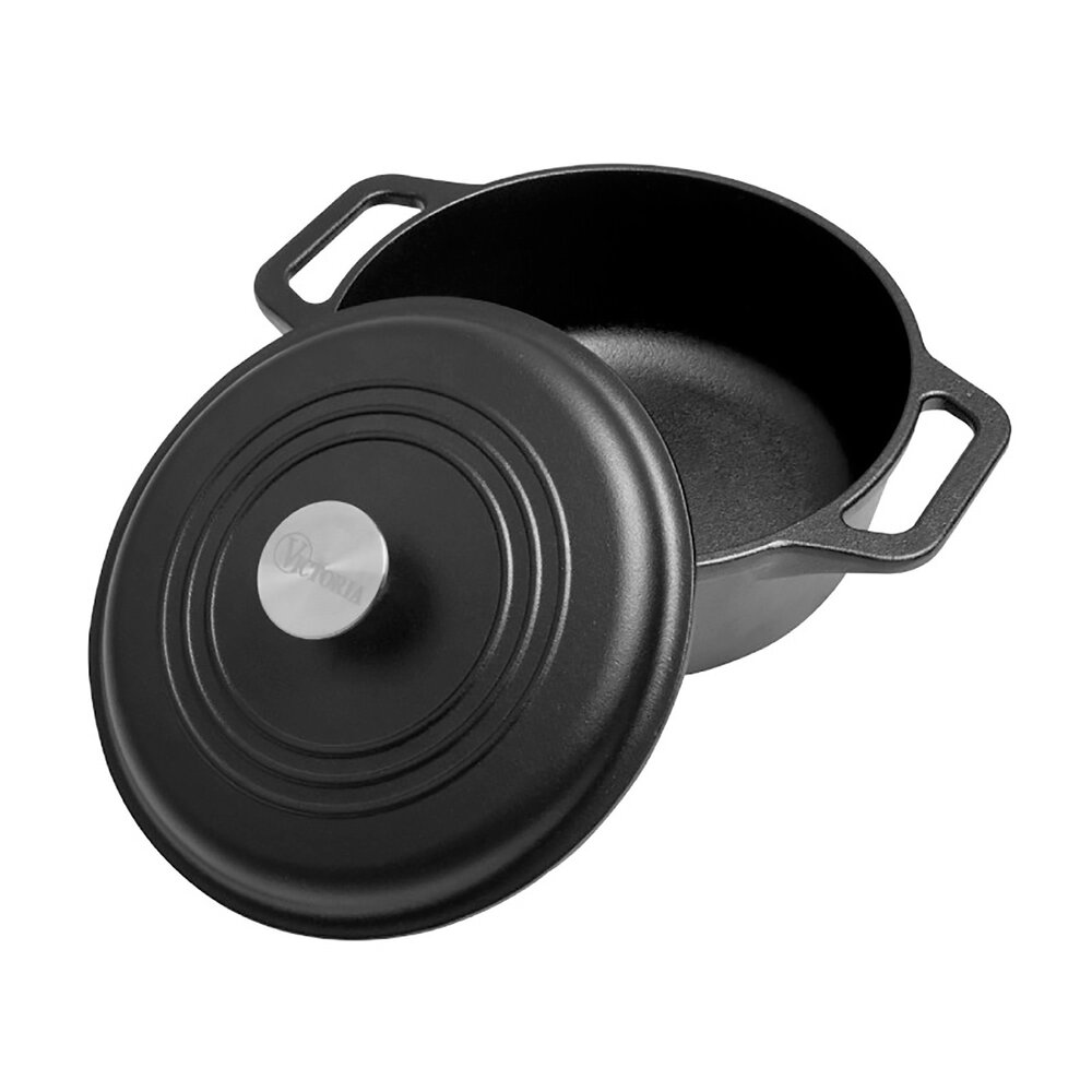 Victoria Geëmailleerde gietijzeren braadpan 24cm 3,8L Victoria Geëmailleerde gietijzeren braadpan 24cm 3,8L