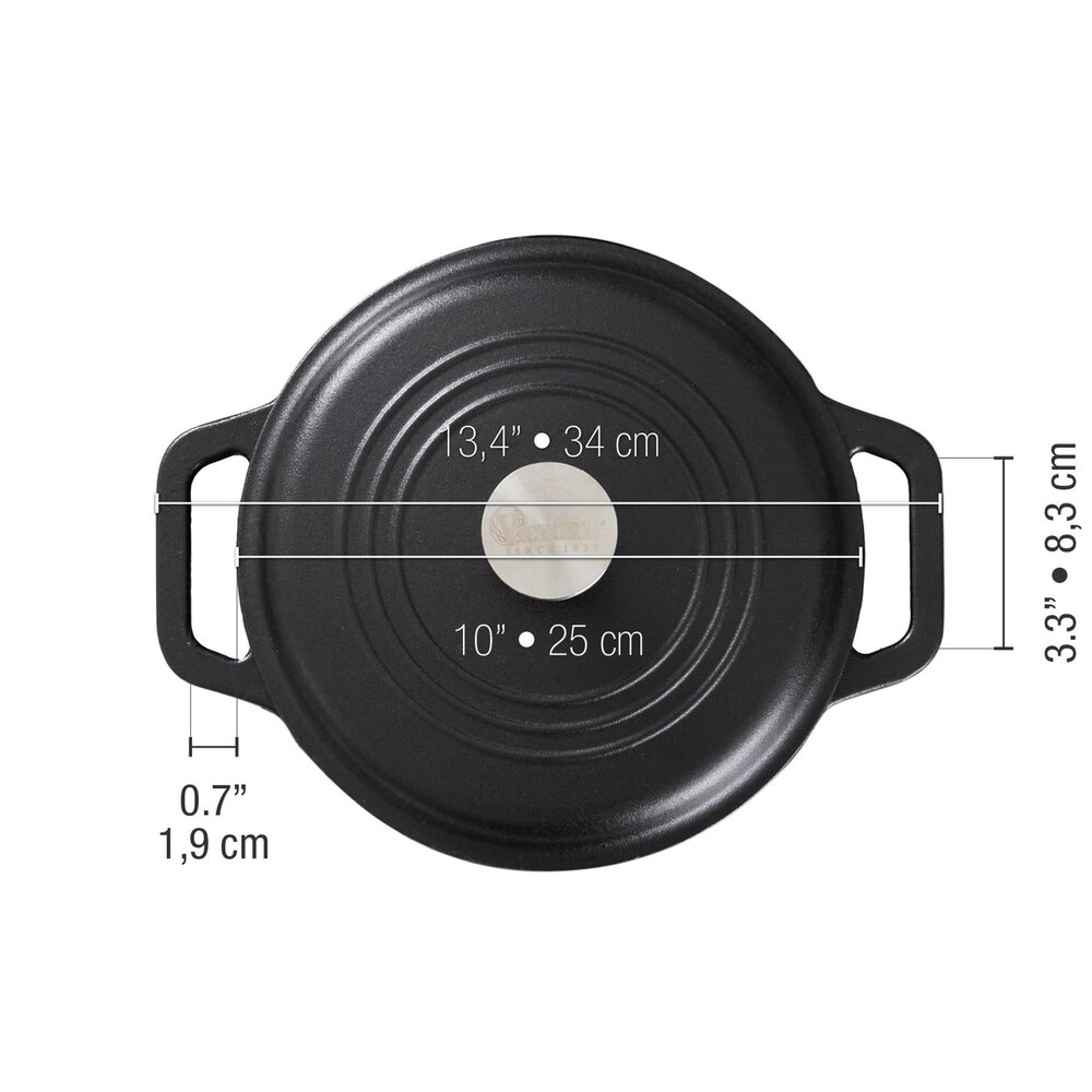 Victoria Geëmailleerde gietijzeren braadpan 24cm 3,8L Victoria Geëmailleerde gietijzeren braadpan 24cm 3,8L