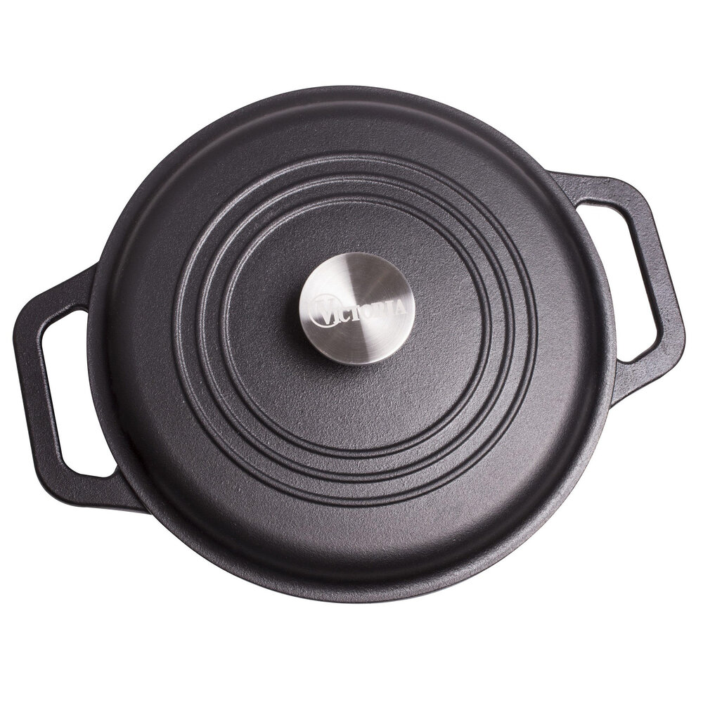 Victoria Geëmailleerde gietijzeren braadpan 24cm 3,8L Victoria Geëmailleerde gietijzeren braadpan 24cm 3,8L