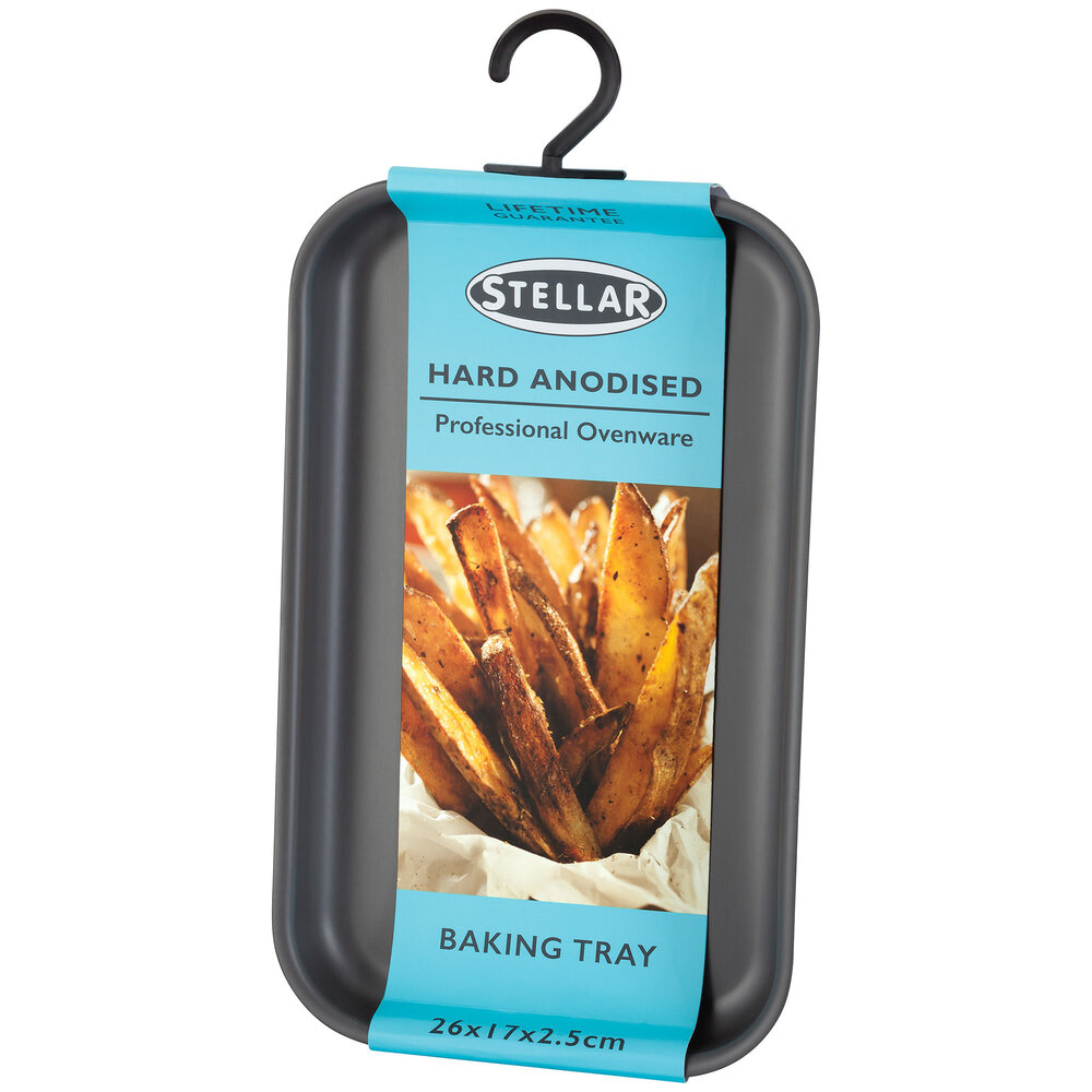 Bakplaat hard geanodiseerd 26x15x2,5cm Bakplaat hard geanodiseerd 26x15x2,5cm