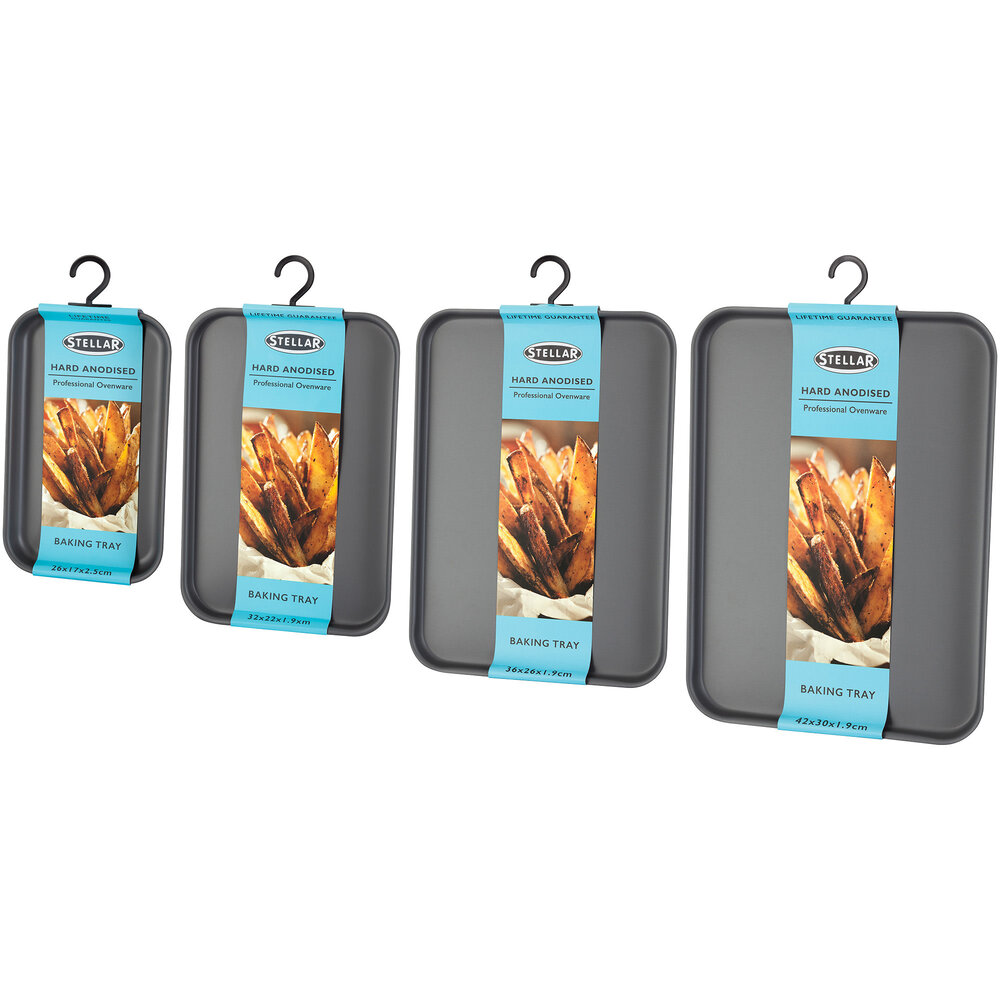 Bakplaat hard geanodiseerd 26x15x2,5cm Bakplaat hard geanodiseerd 26x15x2,5cm