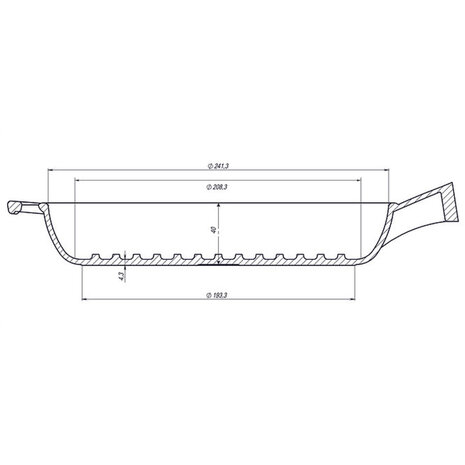 Maysternya Gietijzeren ronde grillpan 24cm met houten steel Maysternya Gietijzeren ronde grillpan 24cm met houten steel