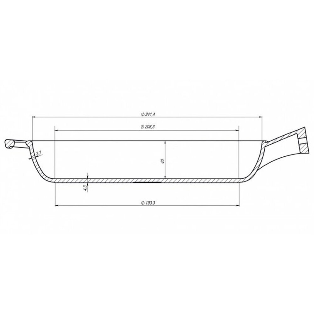 Maysternya Gietijzeren koekenpan 24cm met houten steel