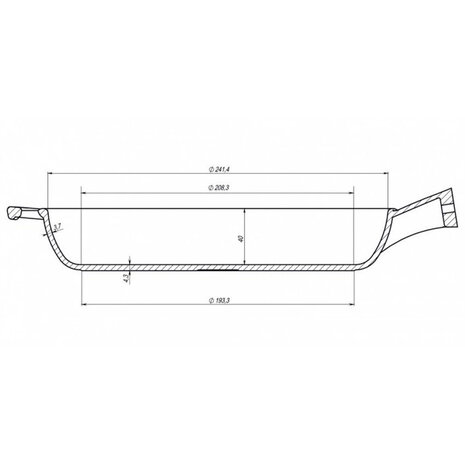 Maysternya Gietijzeren koekenpan 24cm met houten steel
