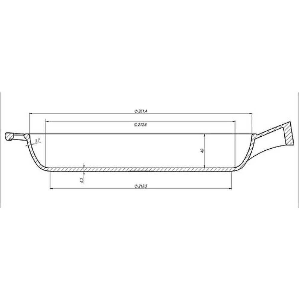 Maysternya Gietijzeren koekenpan 26cm met houten steel