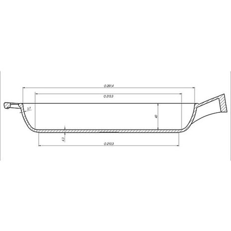 Maysternya Gietijzeren koekenpan 26cm met houten steel