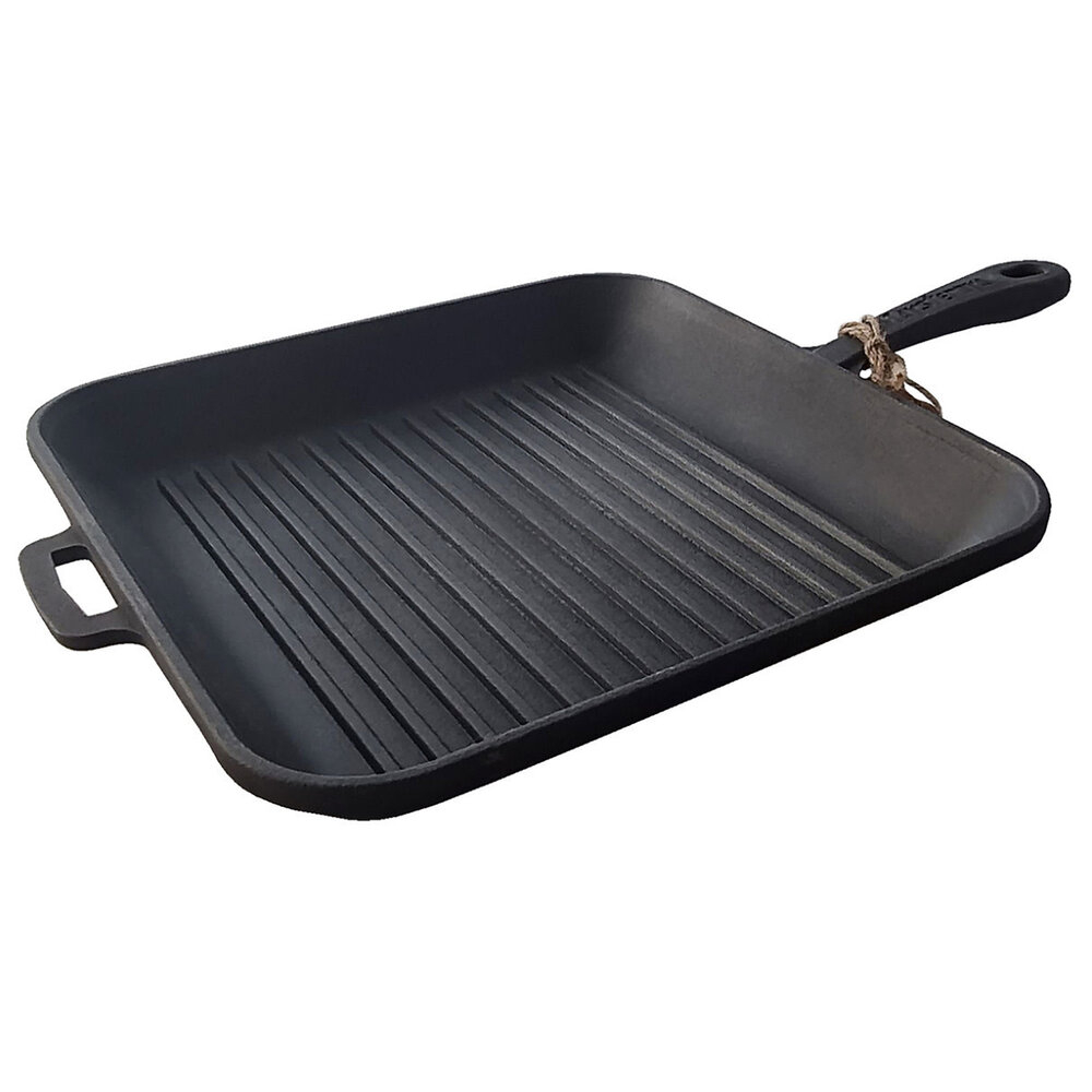 Maysternya Gietijzeren vierkante grillpan 28x28cm