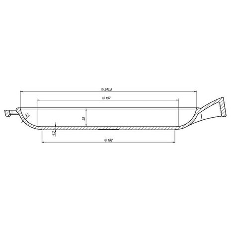 Maysternya Gietijzeren pannenkoekenpan 24cm met houten steel Maysternya Gietijzeren pannenkoekenpan 24cm met houten steel