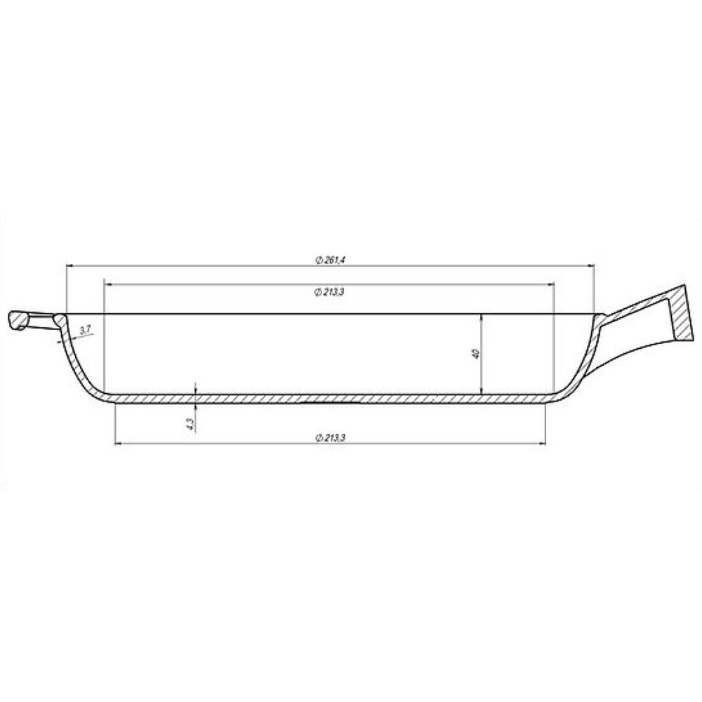 Maysternya Gietijzeren hoge koekenpan 28cm met houten steel Maysternya Gietijzeren hoge koekenpan 28cm met houten steel